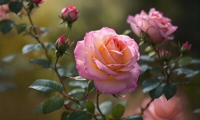 pink rose in garden