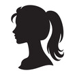 © SAcollection - Girl, female vector silhouette illustration art icon profile