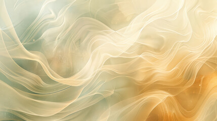 Wall Mural - Illustration of abstract meditation background with fluid textures and gentle earthy tones 