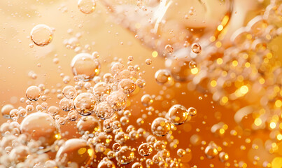 Canvas Print - orange bubbles in water