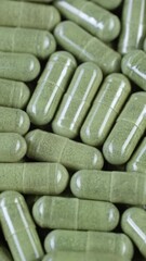 Poster - Heap of green capsules, rotation