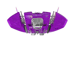 Wall Mural - alien spaceship is passing by on up side down way