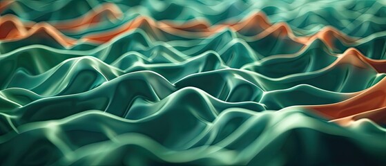 Wall Mural - Colorful abstract waves create a mesmerizing pattern. Ideal for backgrounds, digital art, and creative designs.