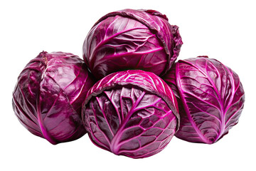 Wall Mural - red cabbage isolated on a transparent background