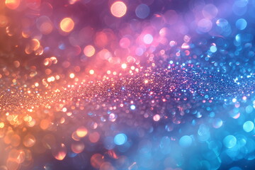 Wall Mural - Abstract pink and blue bokeh lights background