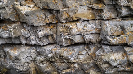 Wall Mural - Smooth patches of worndown rock are juxtaposed with rough jagged edges creating an interesting tactile experience