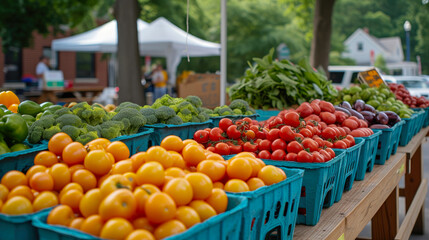 Wall Mural - Fresh Fare: A Kaleidoscope of Colors