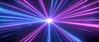 © kanoktuch - Vibrant abstract glowing neon lights in motion, creating a dynamic and energetic background with rays of pink and blue.