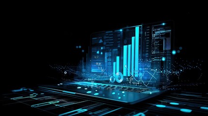 Digital virtual background. Digital software development concept for data processing and global network. Data processing technology.