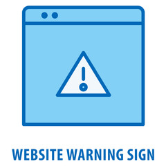 Wall Mural - Website warning sign Icon simple and easy to edit for your design elements