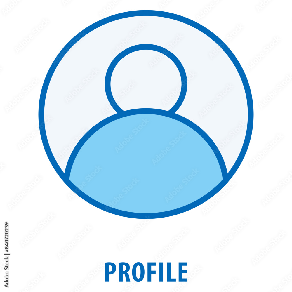 Profile Icon simple and easy to edit for your design elements