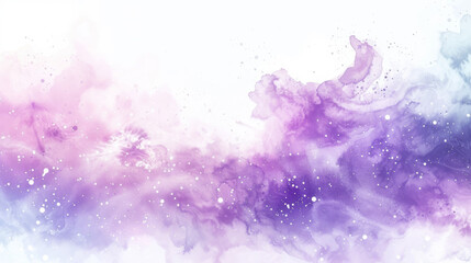 Wall Mural - ethereal watercolor space scene, gradients of lavender and mint, subtle star fields, abstract galact