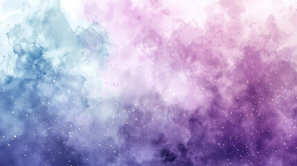 Wall Mural - ethereal watercolor space scene, gradients of lavender and mint, subtle star fields, abstract galact