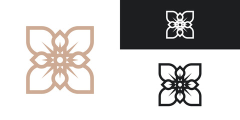 Wall Mural - Abstrack flower logo design. Premium Vector