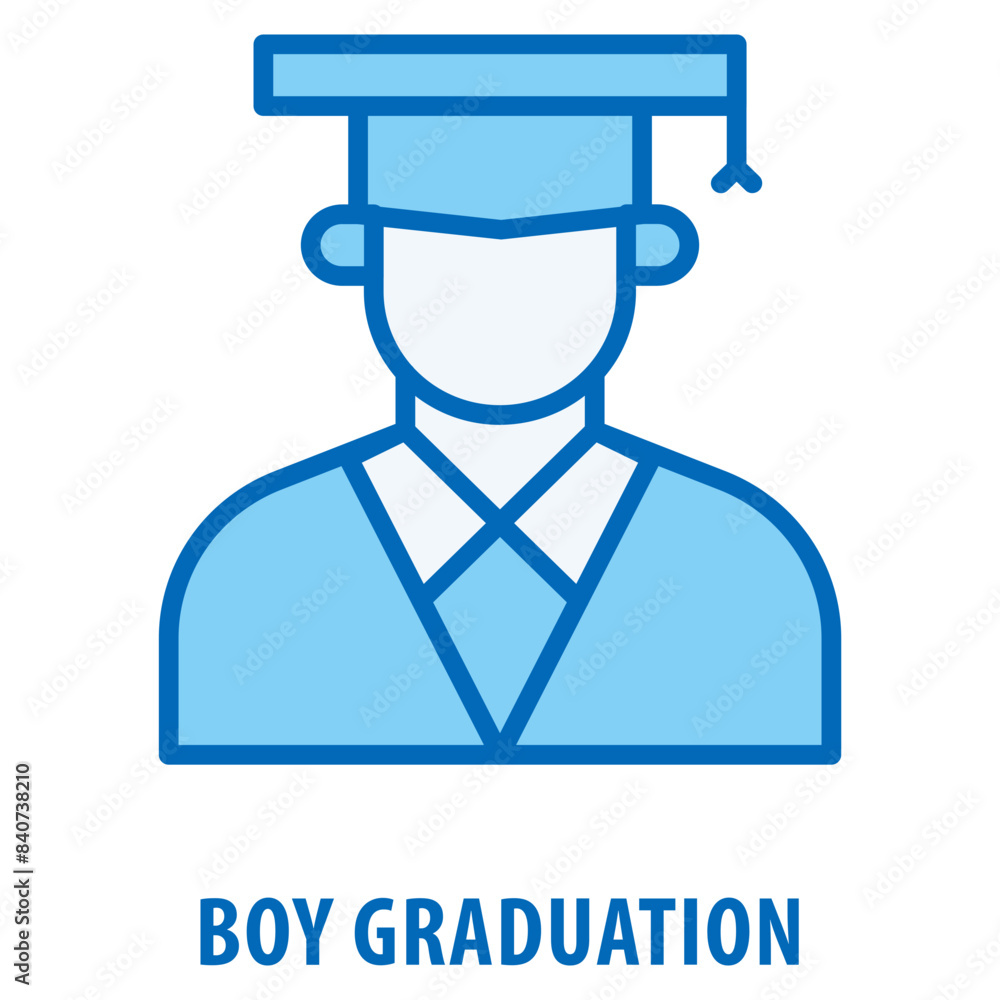 Boy Graduation Icon simple and easy to edit for your design elements ...
