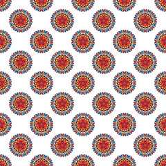 Canvas Print - Seamless pattern of bright mandala