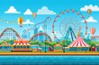 © SaroStock - Vibrant, festive carousel ride, Design a vintage inspired carnival with rides and attractions