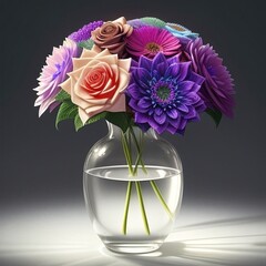 Poster - a vase filled with flowers