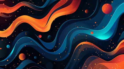Wall Mural - a colorful abstract background with a wavy design