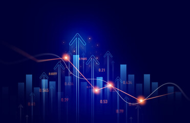 Analysis finance grow graph and market  investment. Financial  business plan,earnings,sale and strategy. Stock market chart, exchange financial growth diagram.