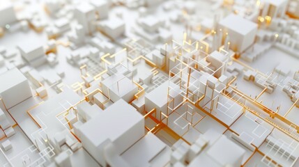TECHNOLOGY DATA Structure background. 3d rendering 3d illustration . isolated on white background