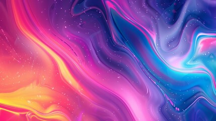 Wall Mural - abstract digital art background with neon colors hyper realistic 