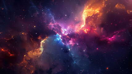 Wall Mural - Colorful space galaxy cloud nebula Stary night cosmos.generative.ai