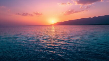 Beautiful sunrise over the red sea 