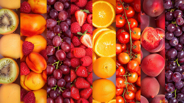 summer fruits on background, delicious fruits on colored background, background of summer fruits, fruits banner