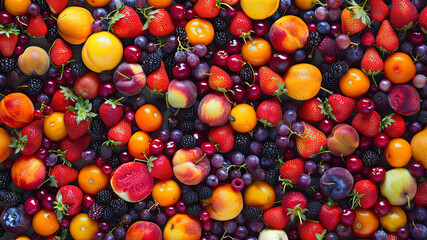 summer fruits on background, delicious fruits on colored background, background of summer fruits, fruits banner