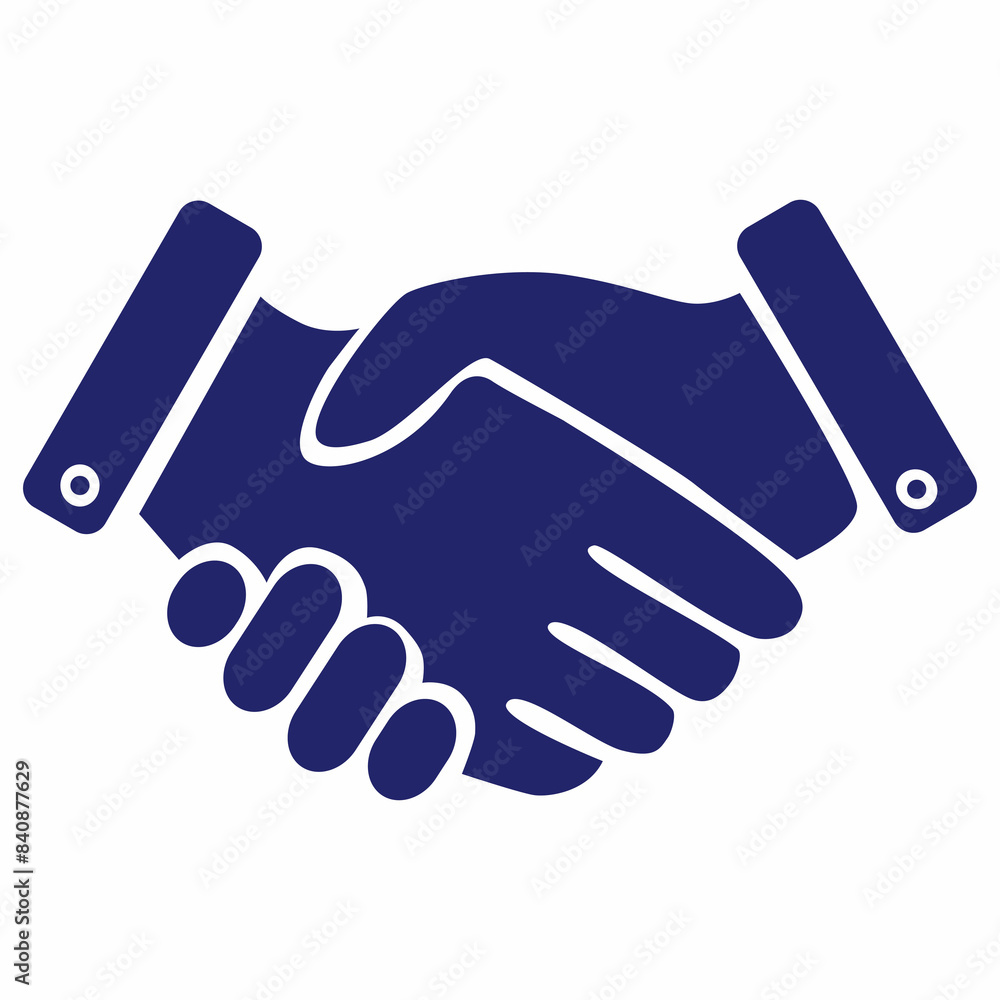 Business handshake / contract agreement flat vector icon for apps and ...