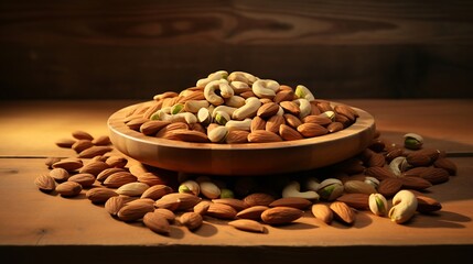 Wall Mural - Nutritious Delights: Exploring a Variety of Dry Fruits for Healthy Snacking





