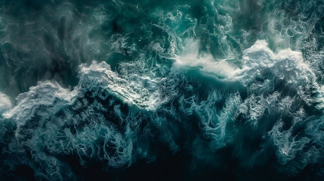 Stunning aerial shot of a breathtaking seascape from above.