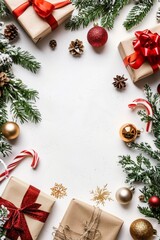 Wall Mural - festive christmas poster. merry christmas and a happy new year
