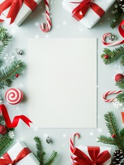 Wall Mural - festive christmas poster. merry christmas and a happy new year