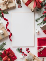 Wall Mural - festive christmas poster. merry christmas and a happy new year
