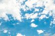 © Yevhenii Khil - Soft blue sky with white clouds. Beautiful cosmetic background for advertising products