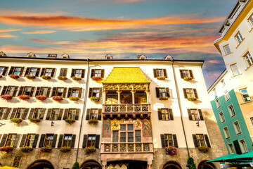 Canvas Print - Goldenes Dach, Altstadt von Innsbruck, Österreich 