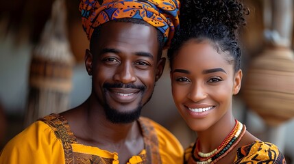 couple attending a Black History Month cultural event with traditional performances