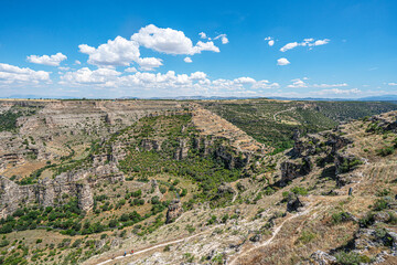 Sticker - The scenic views of Ulubey Canyon Nature Park, which is a nature park in the Ulubey and Karahallı districts of Uşak, Turkey. The park provides suitable habitat for many species of animals and plants.