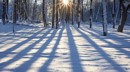 Sticker - Pattern of Shadows in Winter