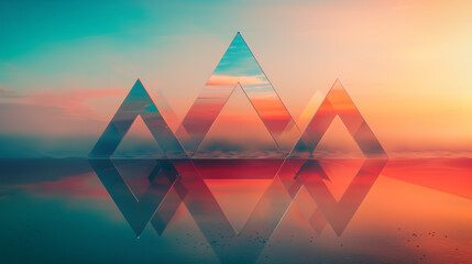 geometric abstract triangle background