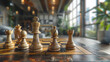 © Imane - close-up of a strategic chess game in a warm indoor setting