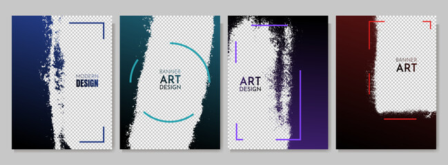 Wall Mural - vector illustration. graffiti abstract color frame set. design for poster, invitation, gift card, co