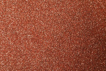 Wall Mural - Beautiful shiny copper glitter as background, closeup