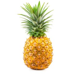 Wall Mural - Pineapple isolated on white background  