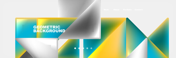 Triangle minimal web site page background design. Vector Illustration For Wallpaper, Banner, Background, Card, Book Illustration, landing page