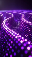 Wall Mural - an abstract background with visible network technology in vibrant colors.