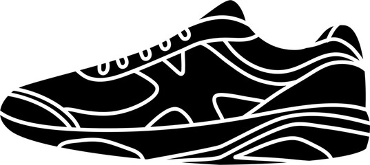 Poster - motion control running shoes vector illustration