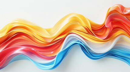 Wall Mural - abstract background with colorful lines on a white surface